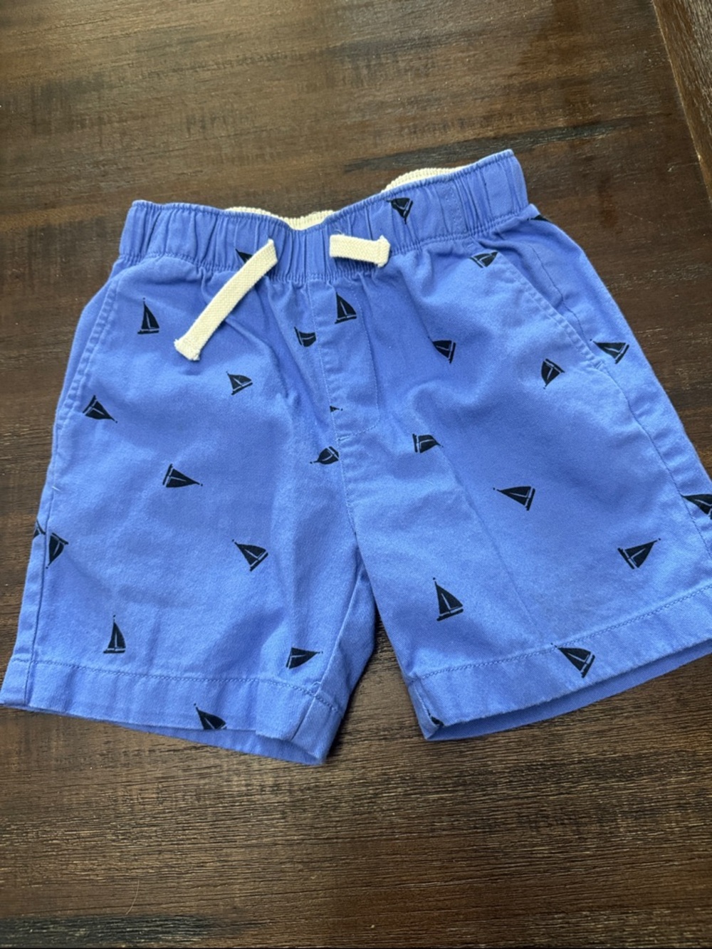 J. Crew Lavender Blue Sailboat Drawstring Shorts